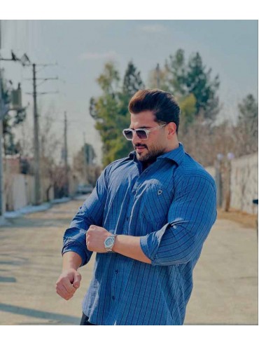 پیراهن آستین بلند راه راه  کد 3171